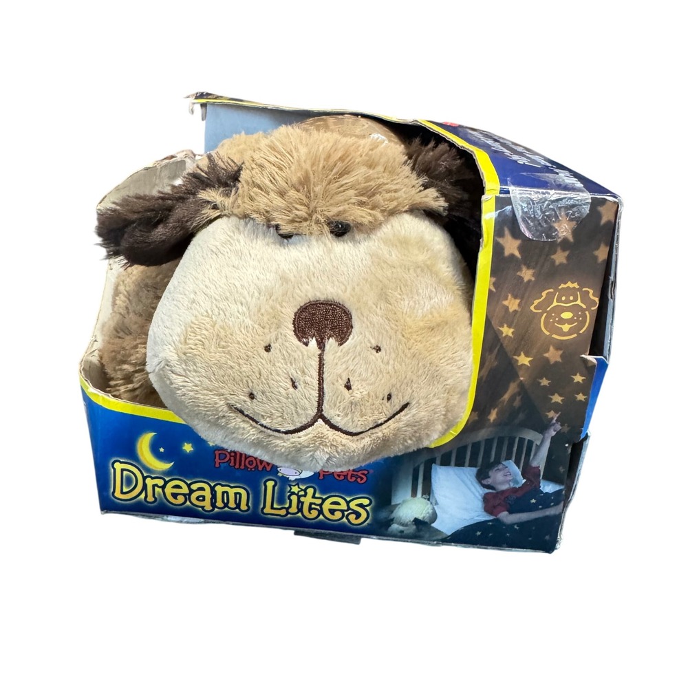 2012 Pillow Pets Dream Lites Snuggly Puppy Dog Star Night Light Projector NIB‎